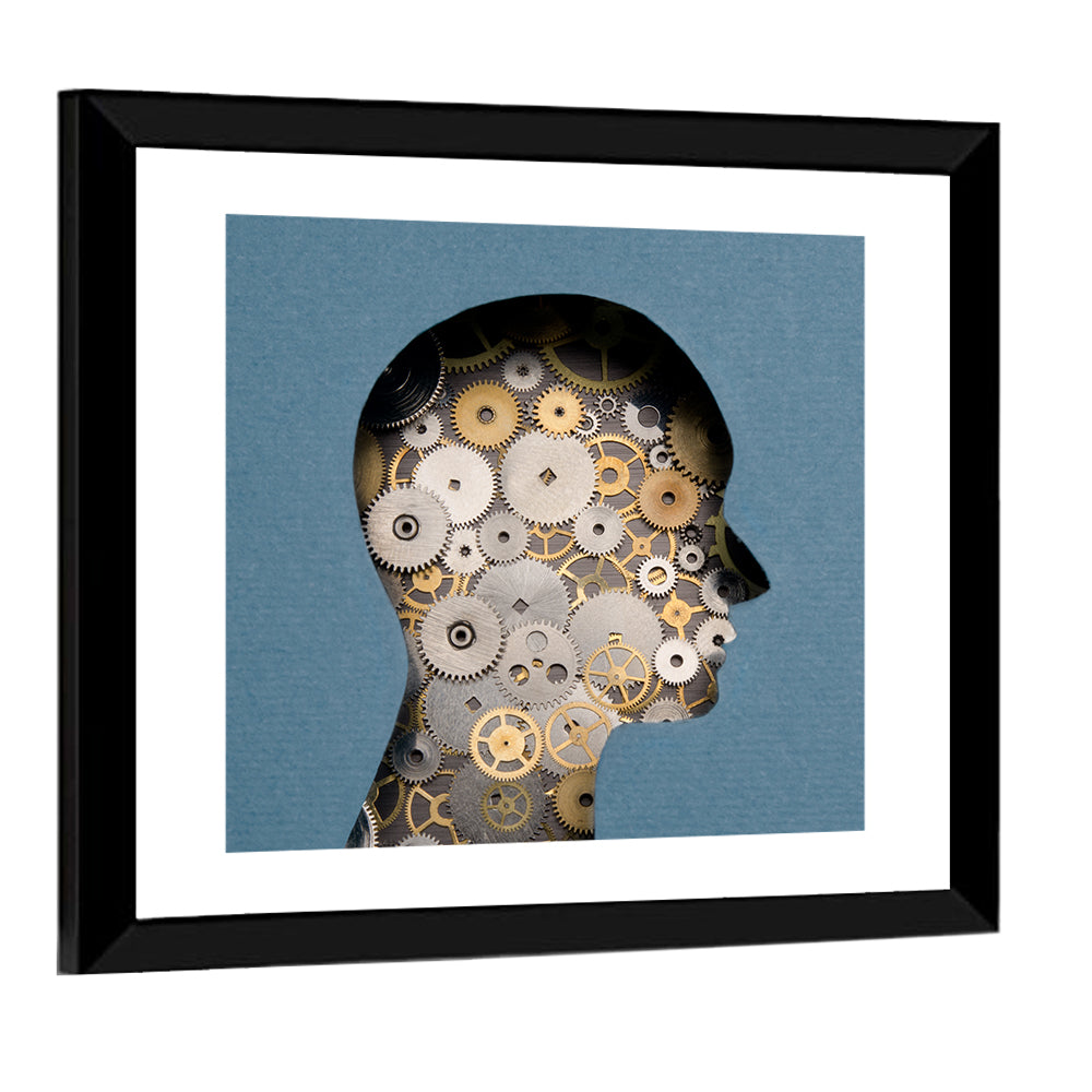 Mechanical Mind Silhouette Wall Art