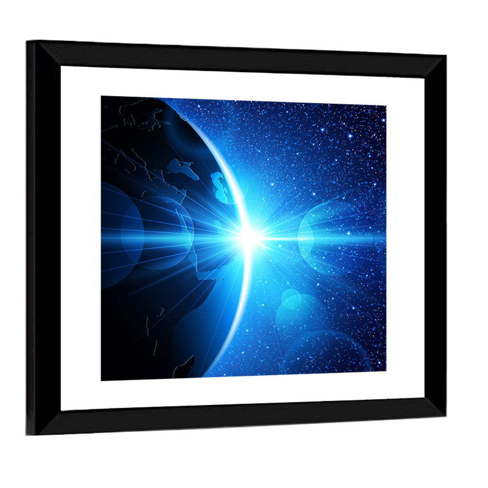 Earth Horizon at Sunrise Wall Art