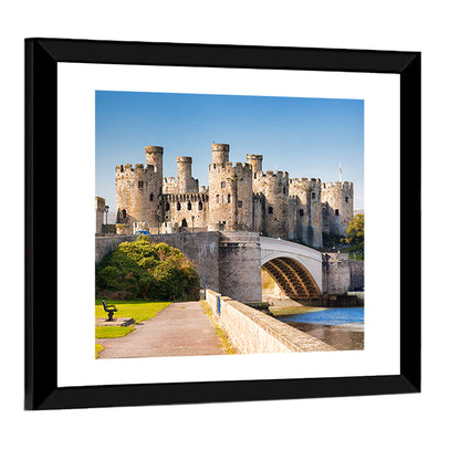 Conwy Castle and Arched Bridge Wall Art