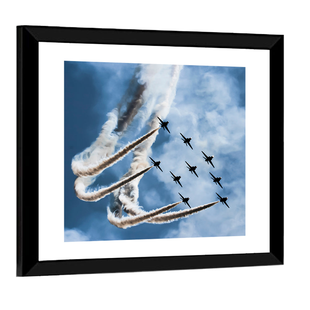 Nine-jet Aerobatic Formation Wall Art
