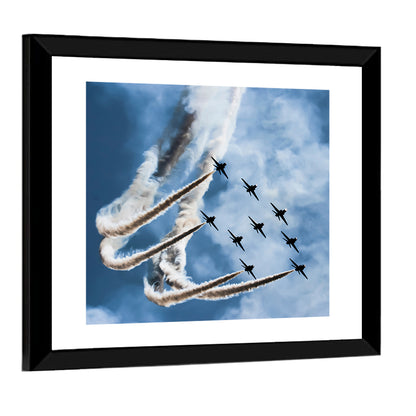 Nine-jet Aerobatic Formation Wall Art