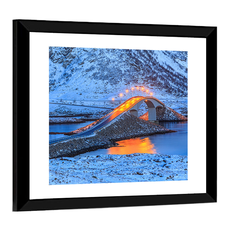 Fredvang Bridges at Twilight Wall Art
