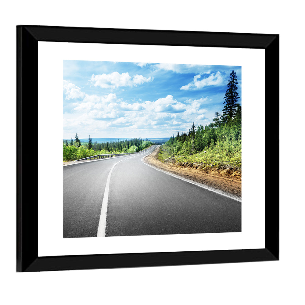Road to Mountain Horizon Wall Art