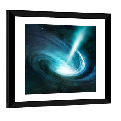 Spiral Nebula & Light Ray In Deep Space Wall Art