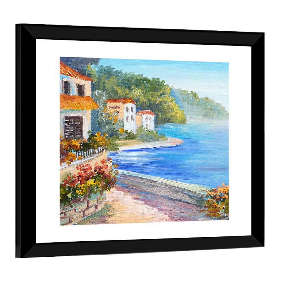 Rest Houses by the Sea Wall Art