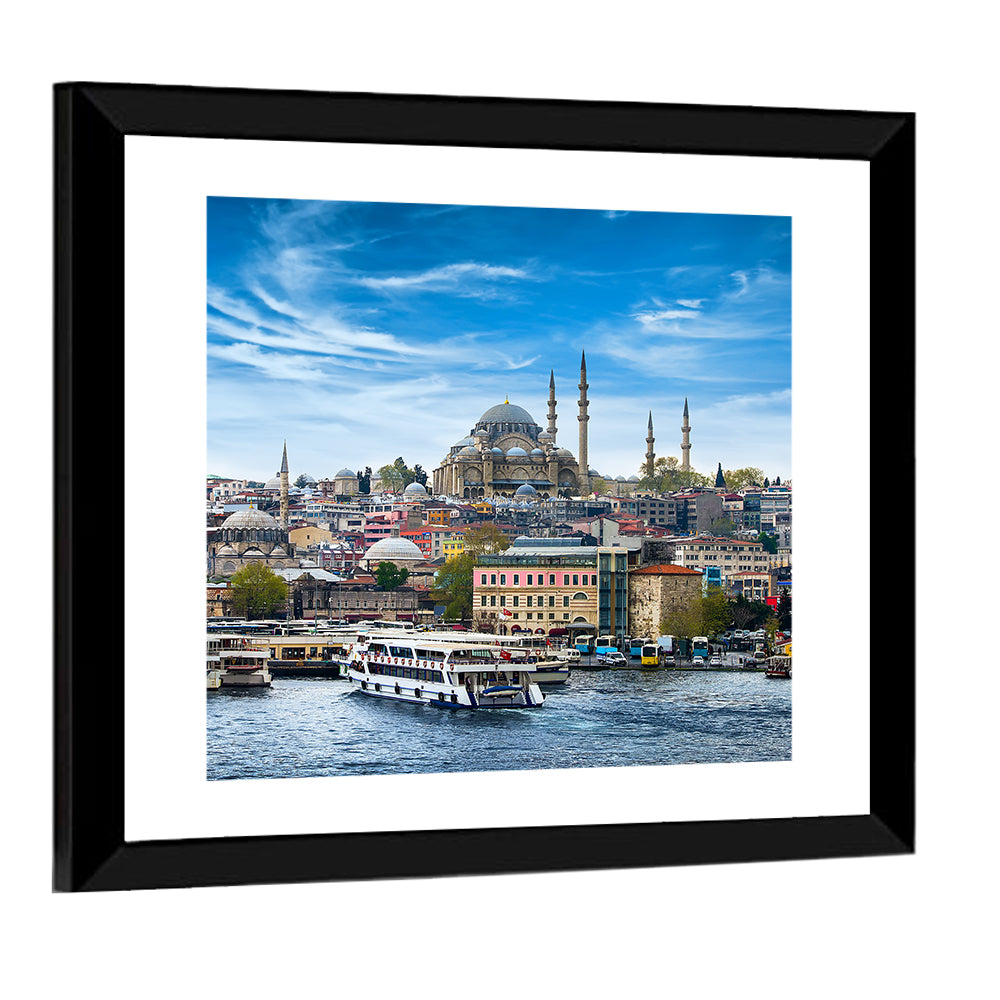 Istanbul Skyline with Suleymaniye Mosque Wall Art