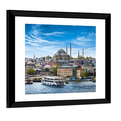 Istanbul Skyline with Suleymaniye Mosque Wall Art