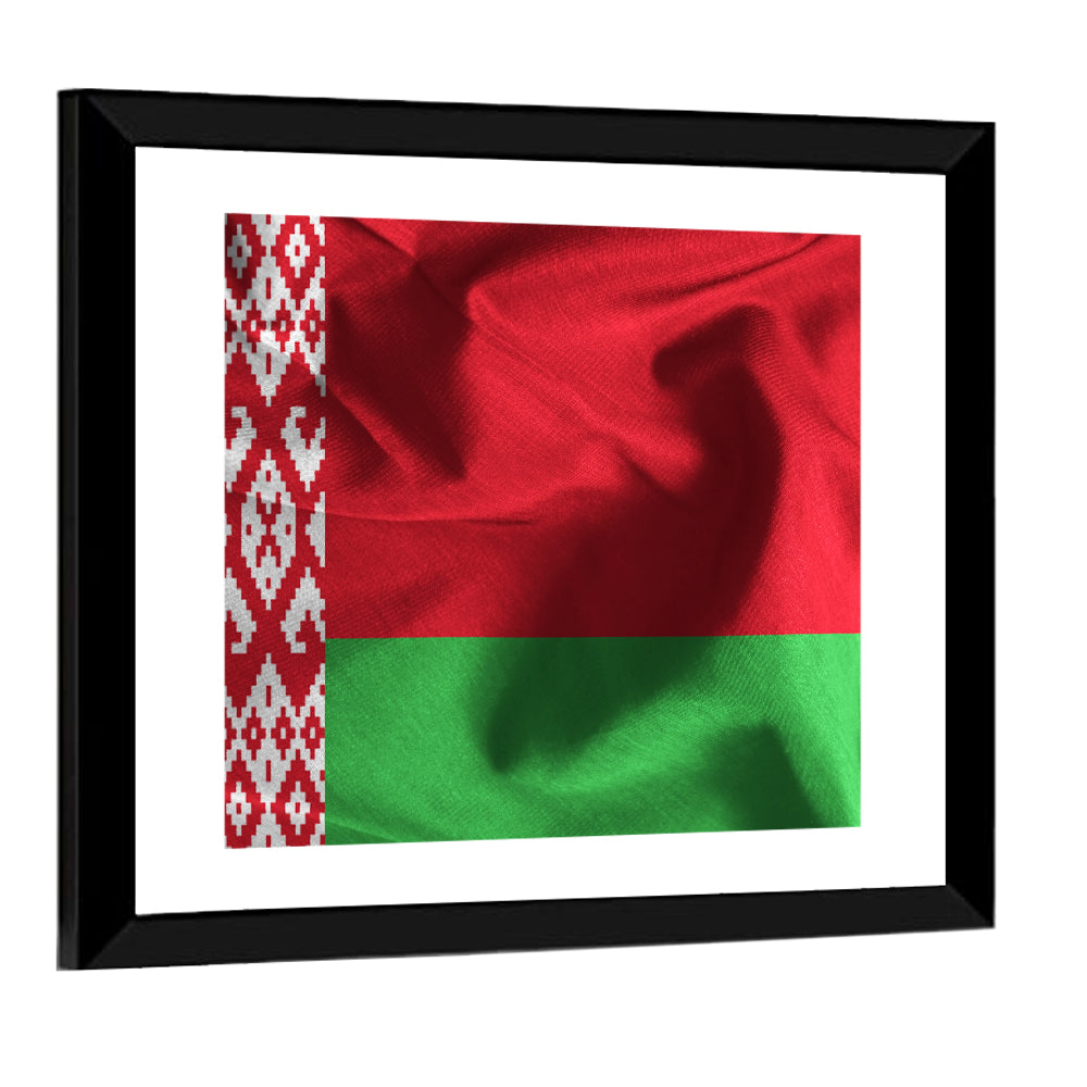 Waving Flag of Belarus Wall Art