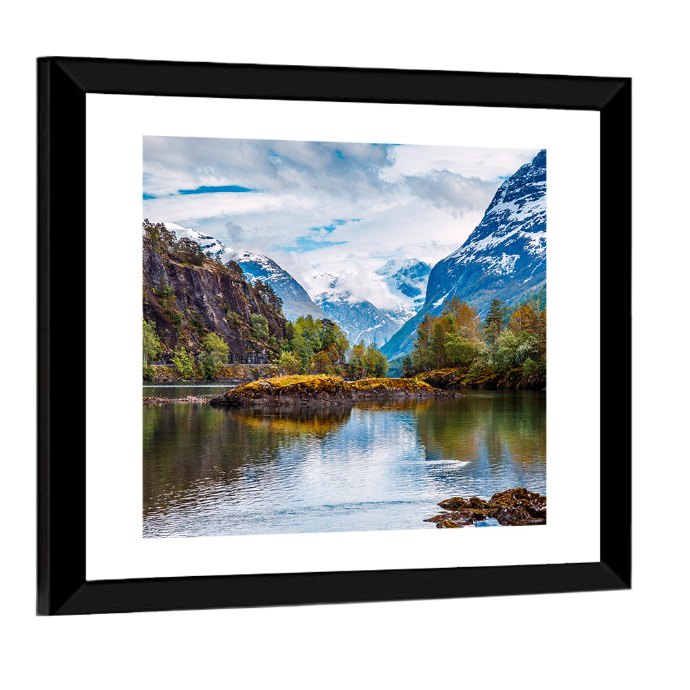 Norwegian Mountain Reflection Wall Art