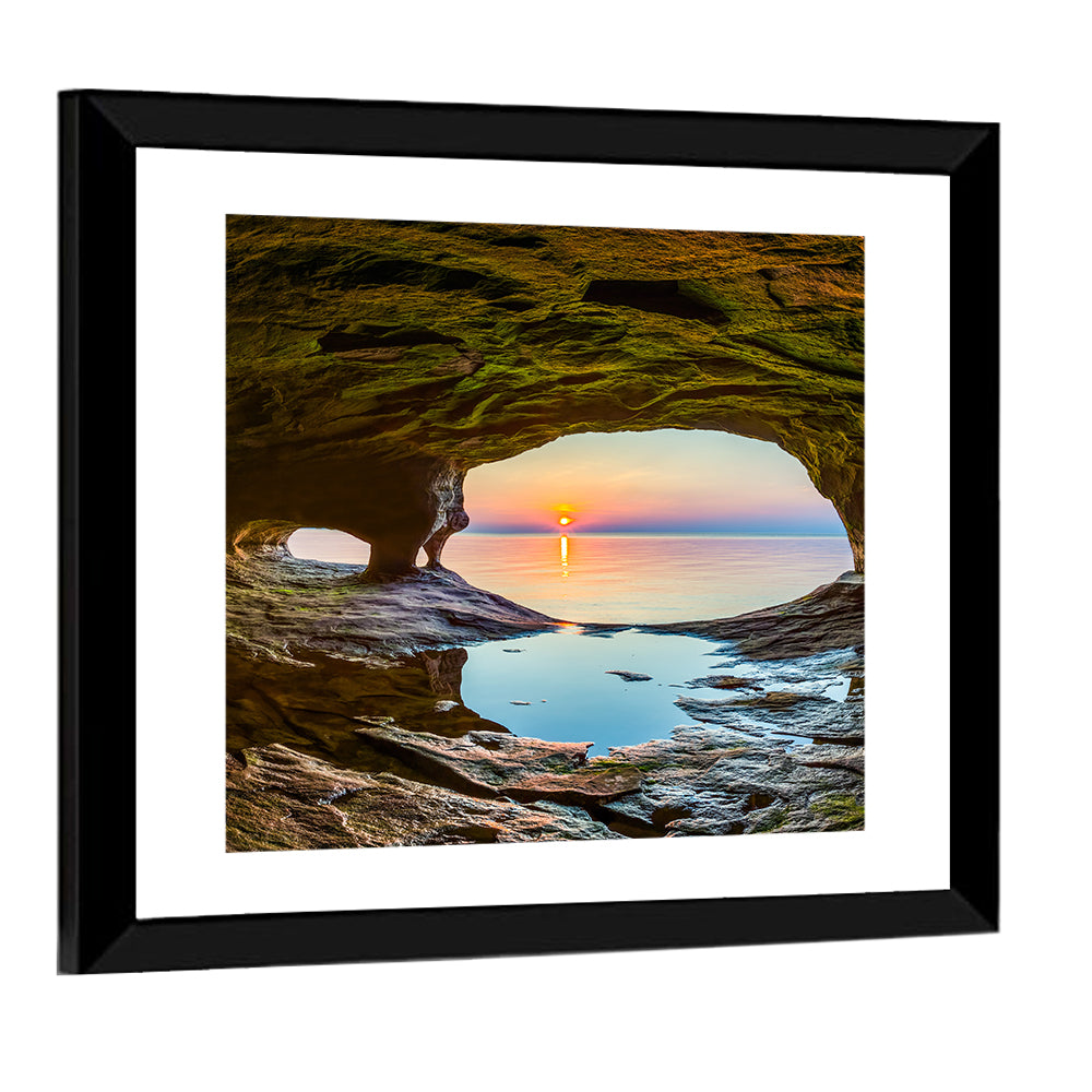 Chapel Rock Sunset, Lake Superior Wall Art