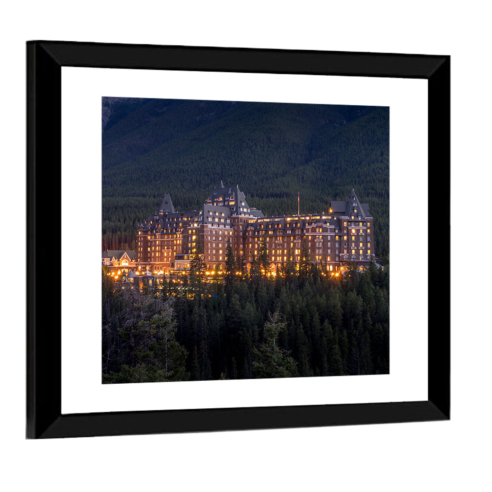Fairmont Banff Springs at Dusk Wall Art