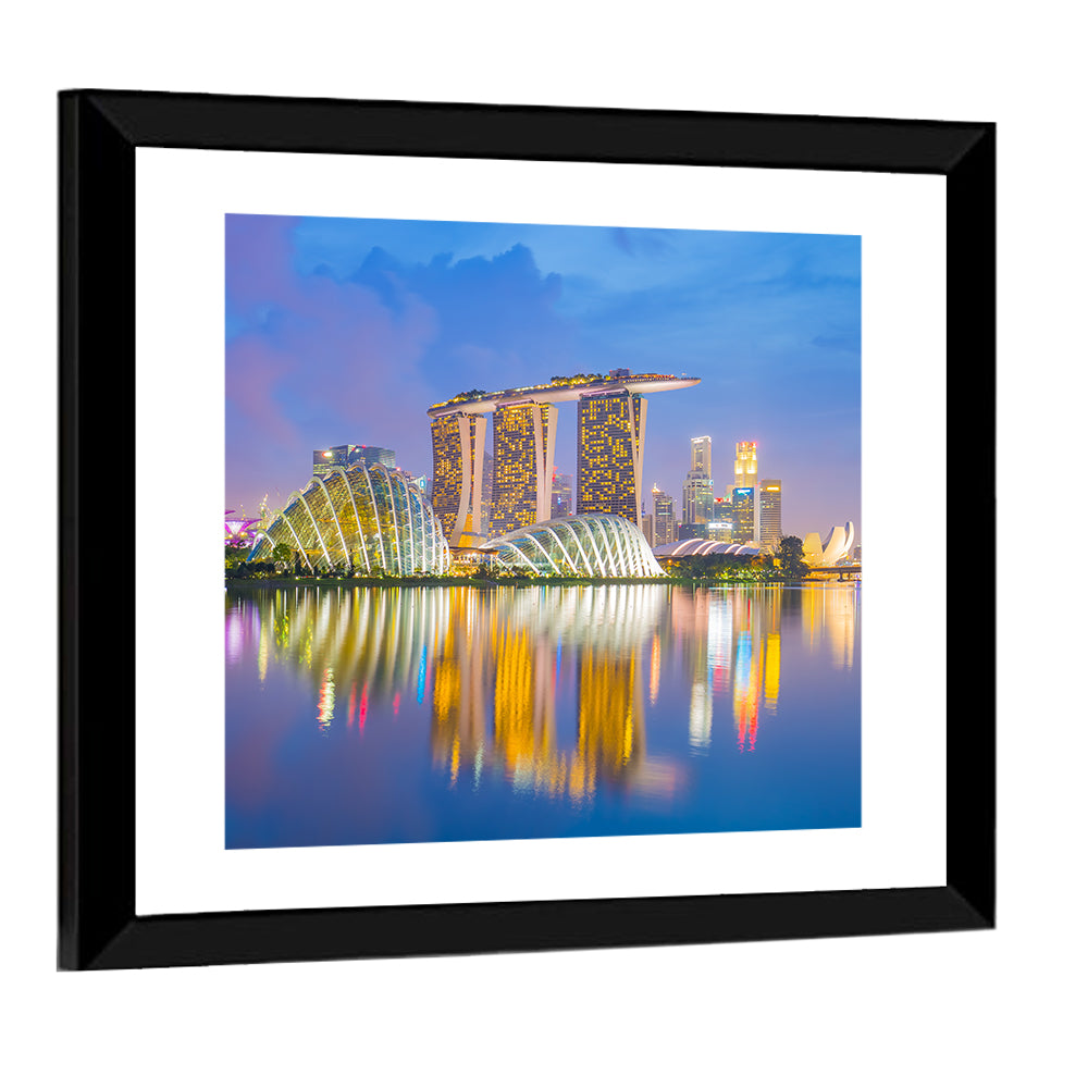 Singapore Skyline at Twilight Wall Art