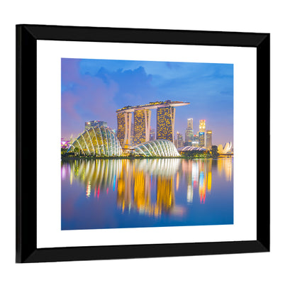 Singapore Skyline at Twilight Wall Art