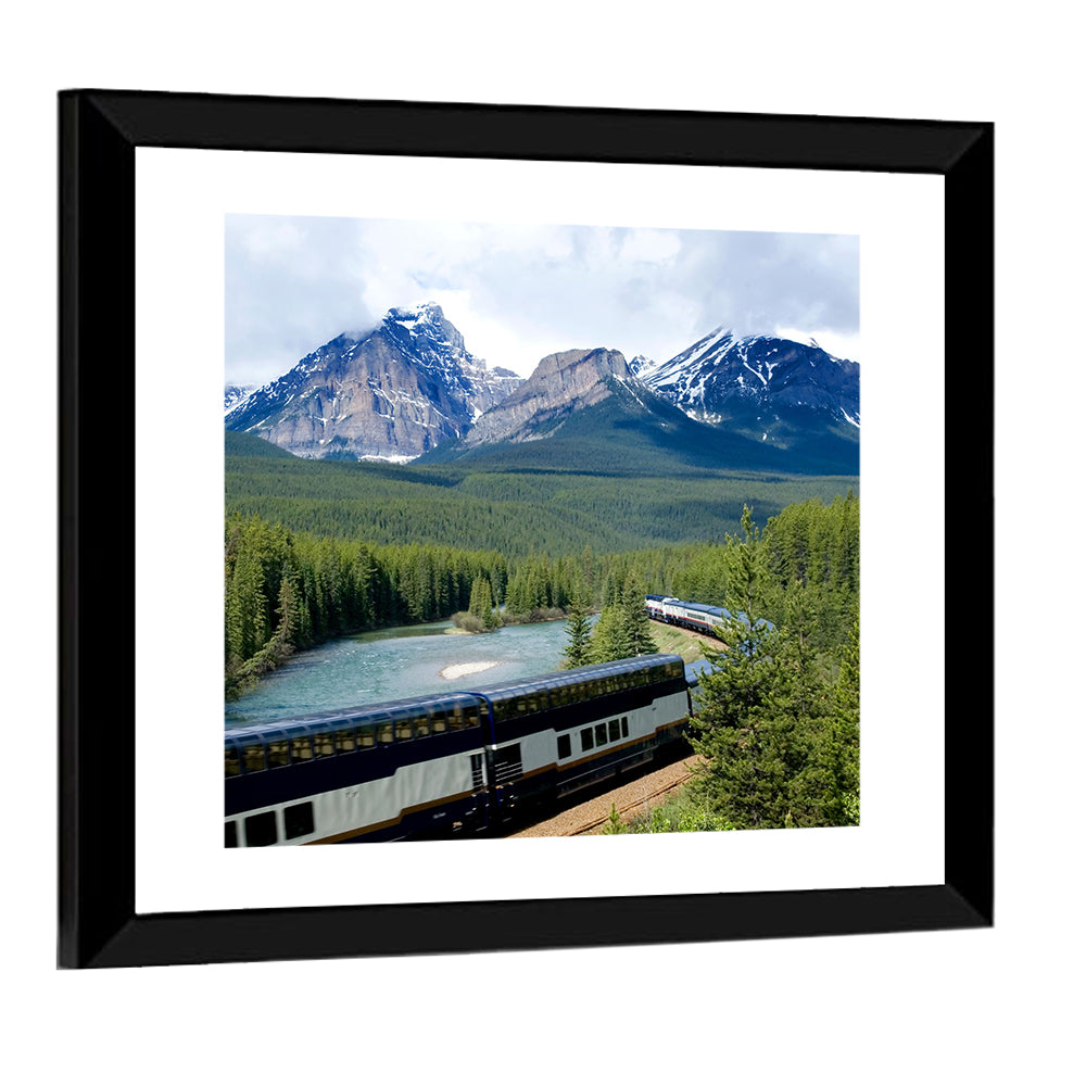Glass Roof Train in Canadian Rockies Wall Art