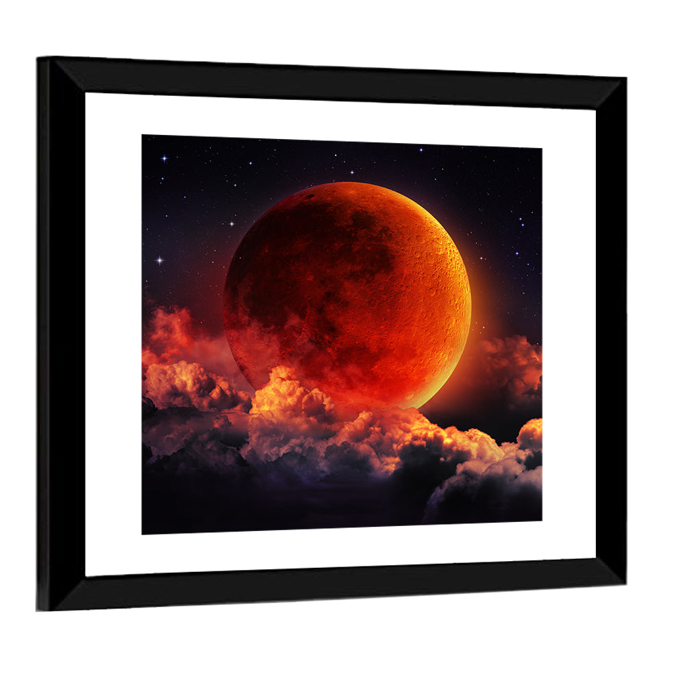 Blood Moon Eclipse Wall Art