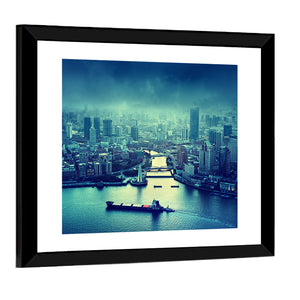 Skyline Of Shanghai At Sunset Wall Art