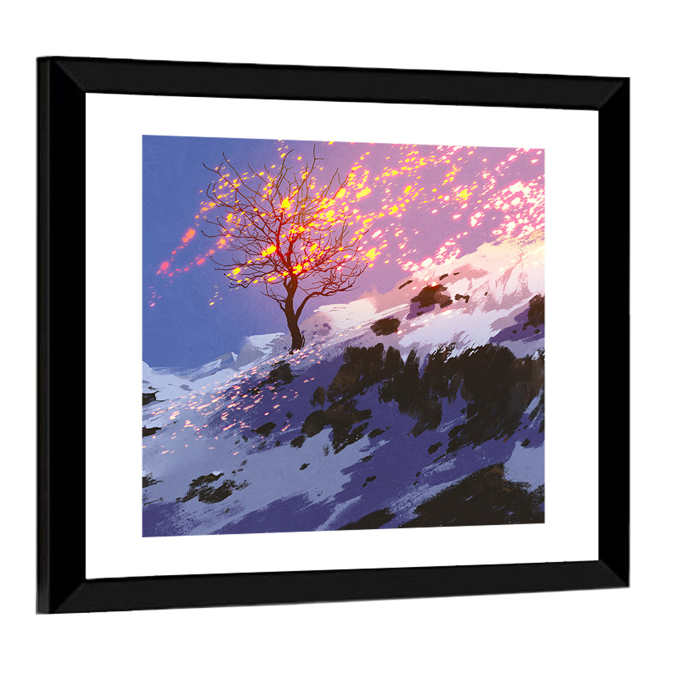 Bare Tree in Winter Wall Art