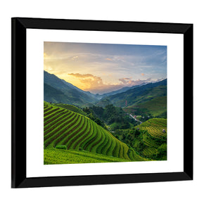 Rice Fields On Terrace Vietnam Wall Art