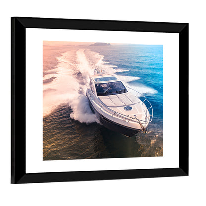 Luxury Motorboat in Motion Wall Art