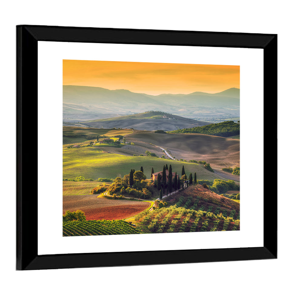 Val D'orcia Sunset Hills Wall Art