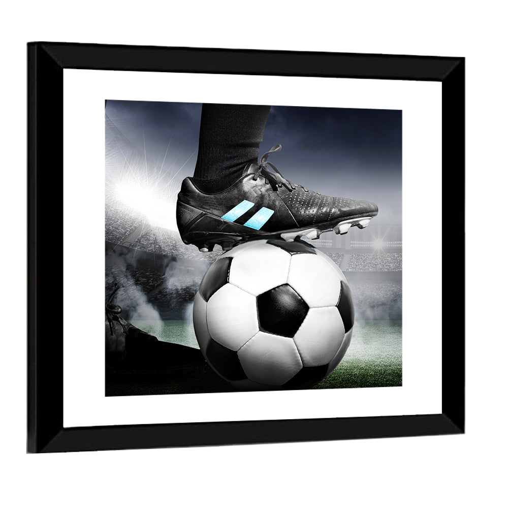 Low Angle Soccer Cleat Close Up Wall Art