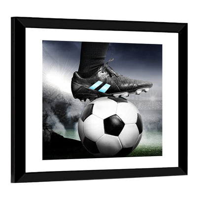 Low Angle Soccer Cleat Close Up Wall Art