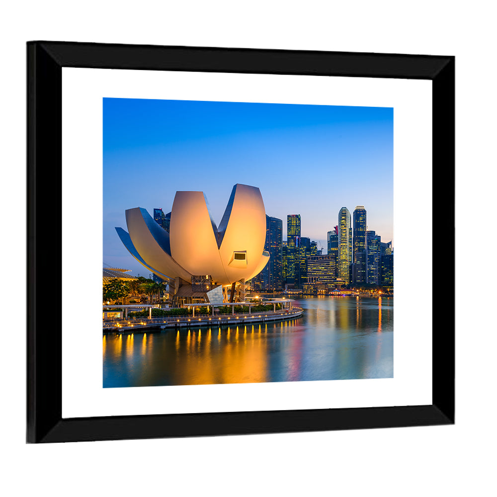 Singapore Marina Skyline at Dusk Wall Art