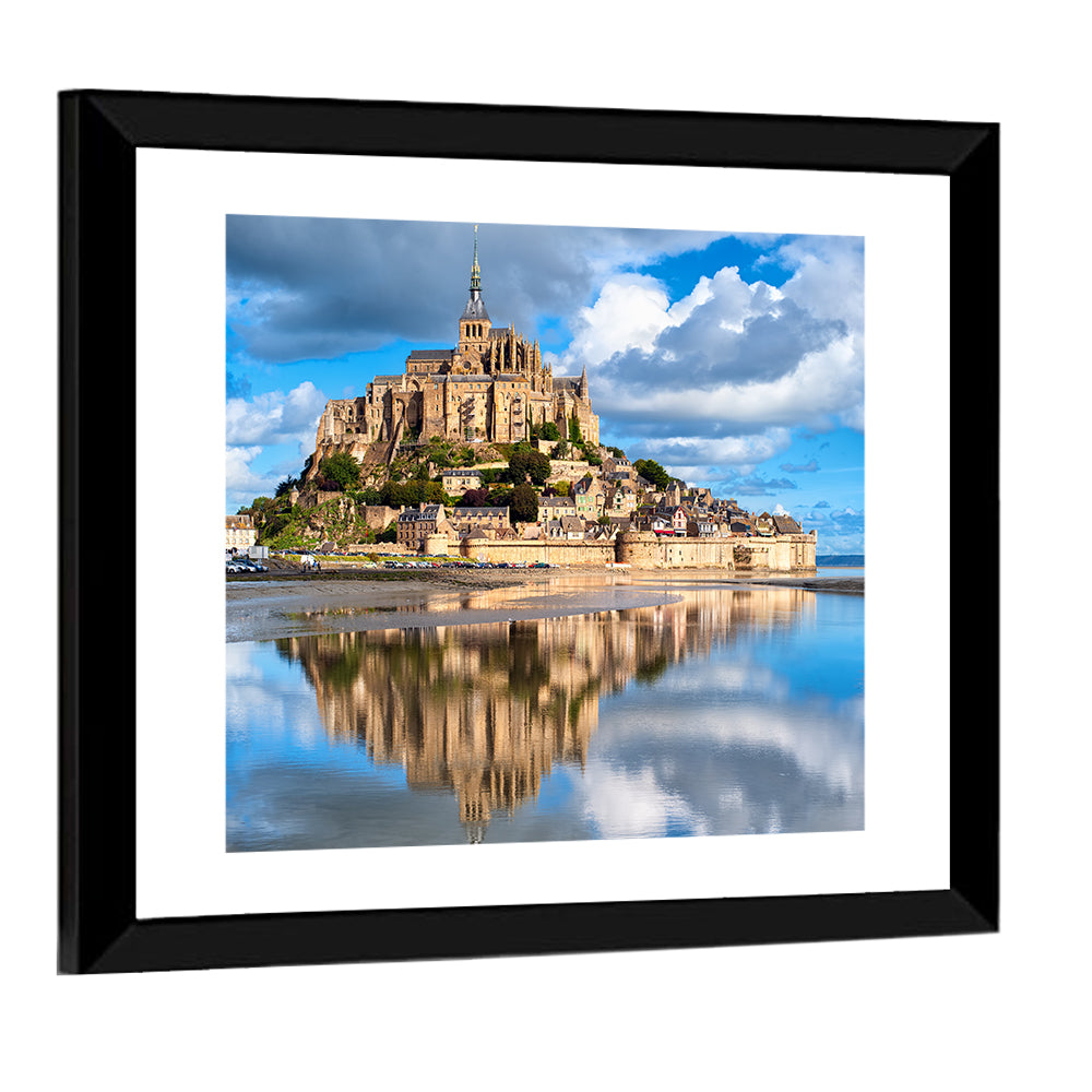 Mont Saint-michel Reflection Wall Art