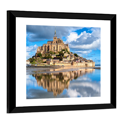 Mont Saint-michel Reflection Wall Art