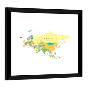 Eurasia map Wall Art