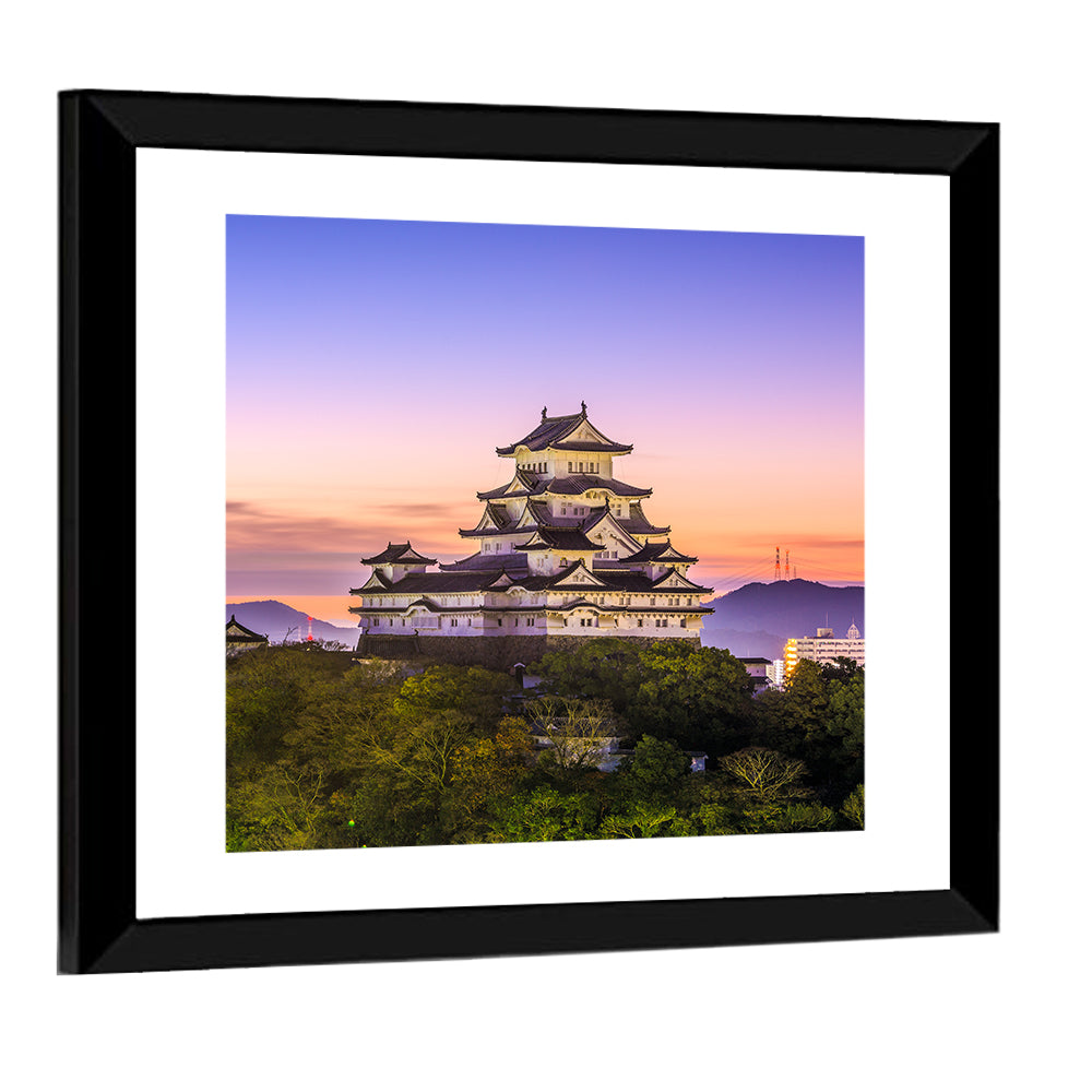 Himeji Castle at Dusk Wall Art