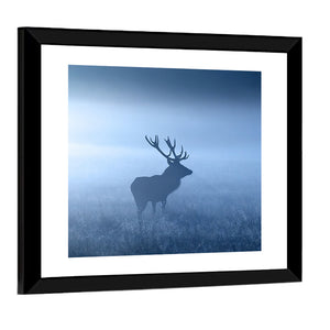 Red Deer Stag Silhouette Wall Art