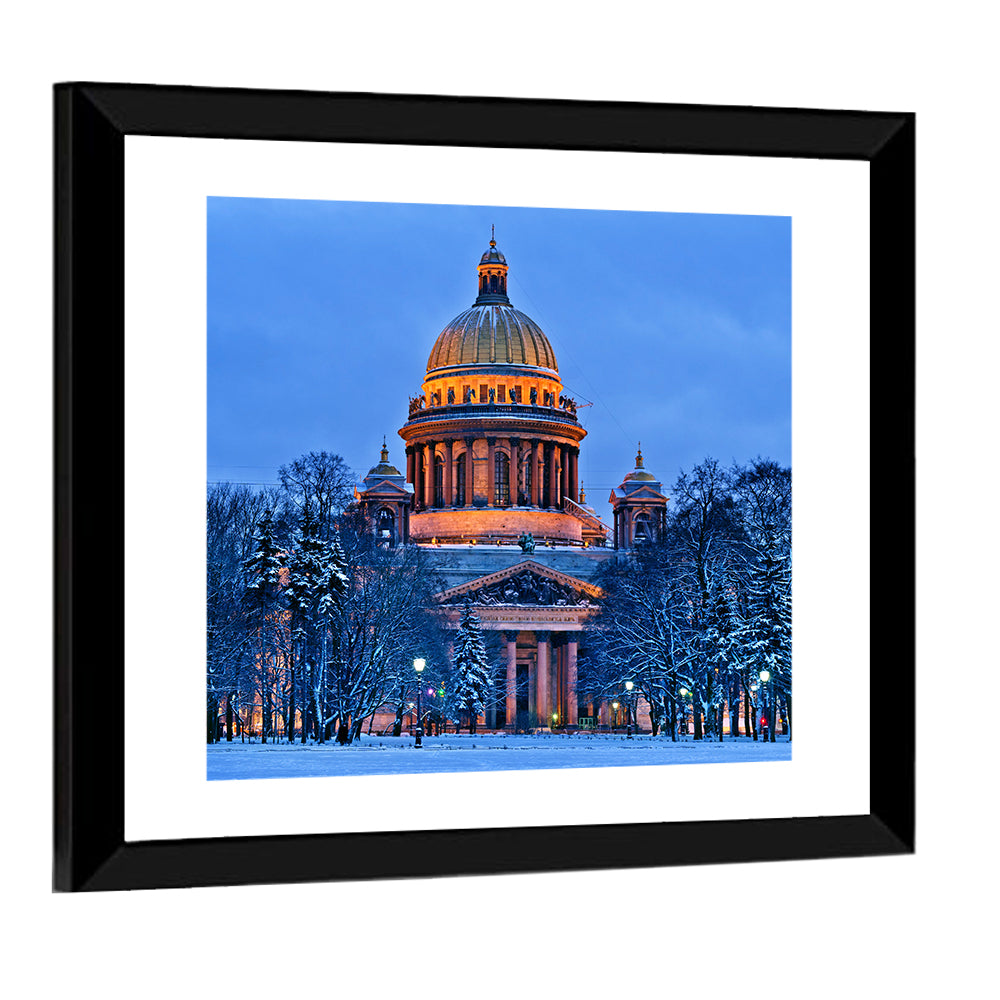 Saint Isaac's Cathedral at Night Wall Art