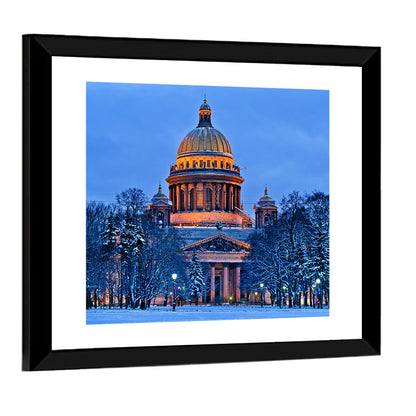 Saint Isaac's Cathedral at Night Wall Art
