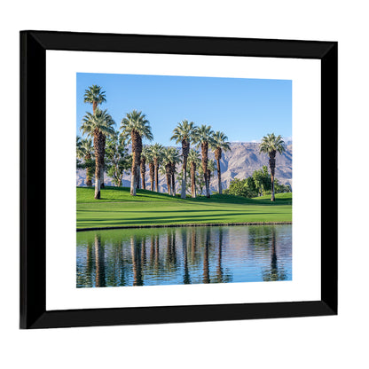 Palm Desert Golf Course with Lake Wall Art
