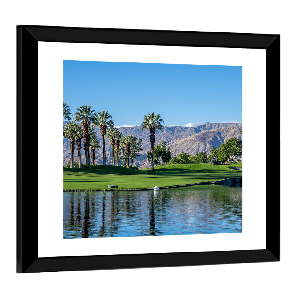Palm Desert Golf Course with Lake Wall Art