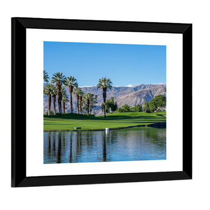 Palm Desert Golf Course with Lake Wall Art
