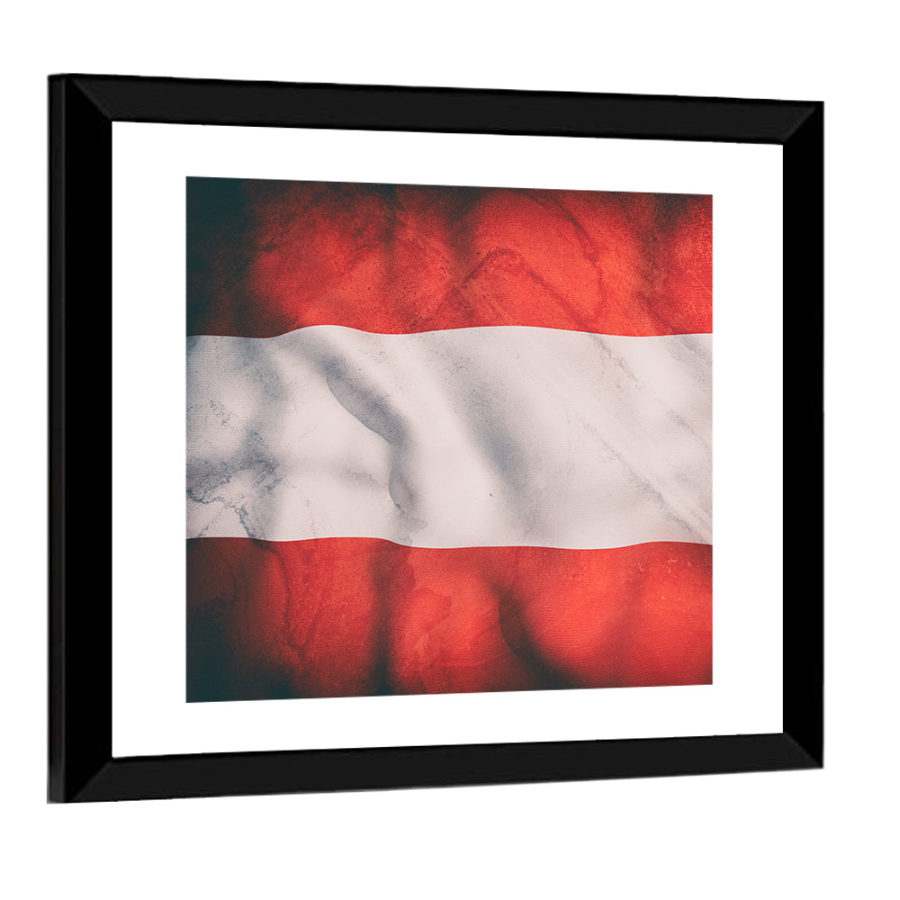 Waving Austrian Flag Wall Art