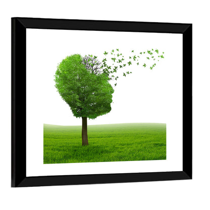 Memory Loss Tree Profile Wall Art