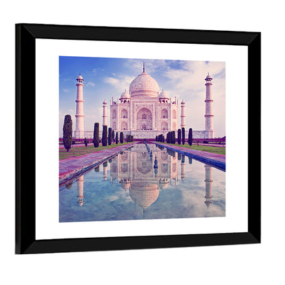Taj Mahal Sunrise Reflection Wall Art