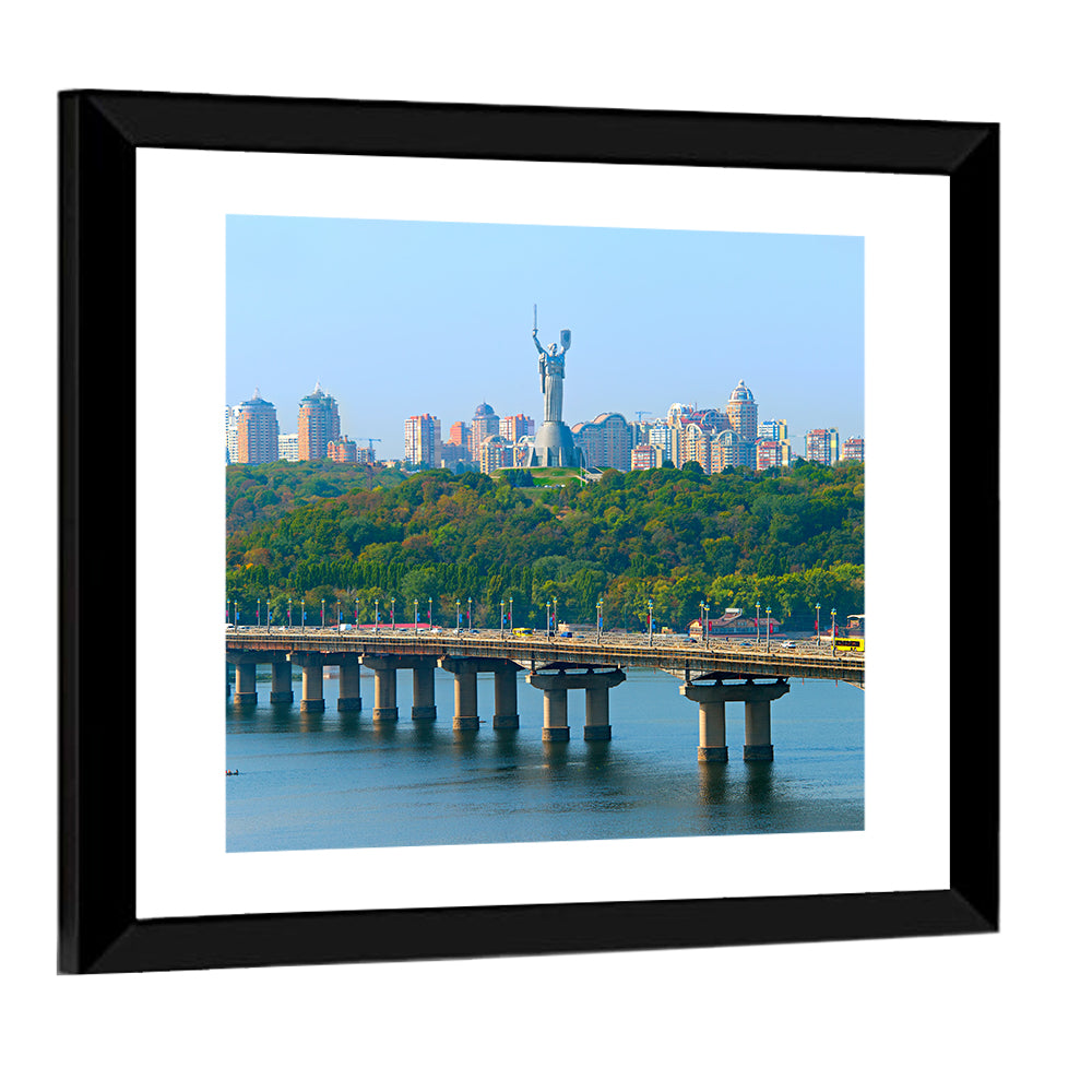 Paton Bridge with Motherland Monument Wall Art