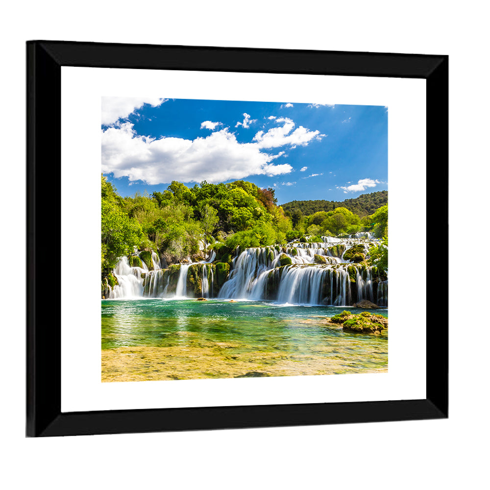 Skradinski Buk Cascading Waterfall Wall Art