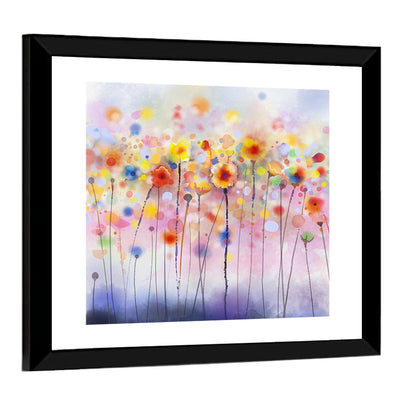 Whimsical Wildflower Watercolor Wall Art