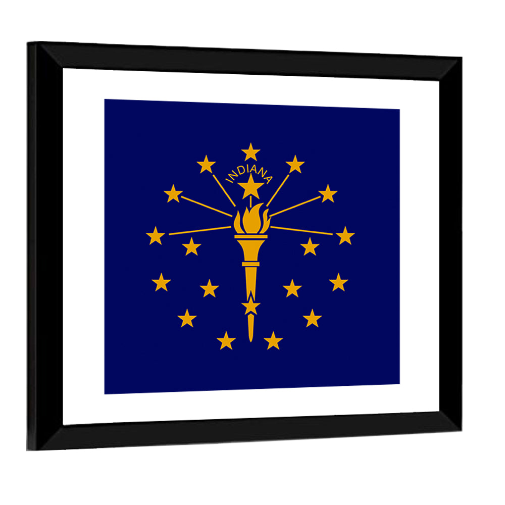 Indiana State Flag Graphic Wall Art