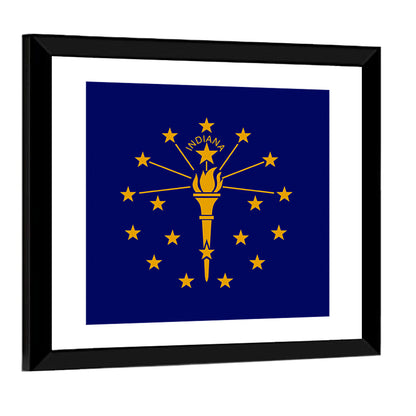 Indiana State Flag Graphic Wall Art