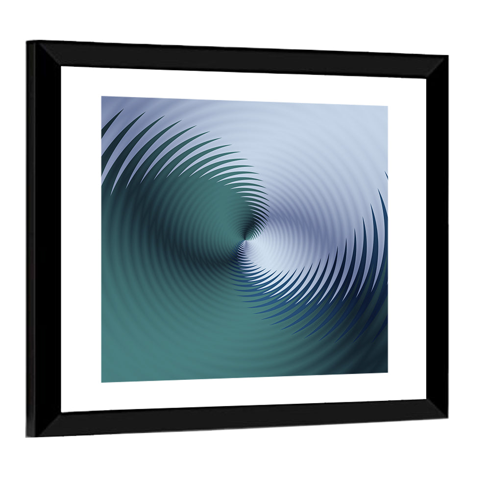 Hypnotic Floral Vortex Wall Art