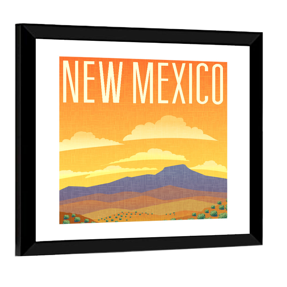 New Mexico Retro Travel Wall Art