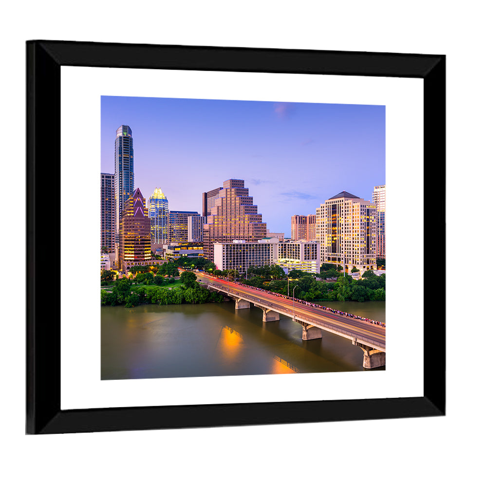 Austin Skyline Over Lady Bird Lake Wall Art