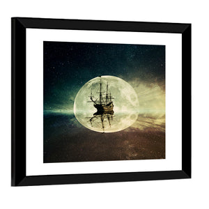 Floating Old Ship Artwork Wall Art