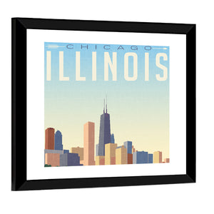 Vintage Travel Poster Of Chicago Illinois Wall Art